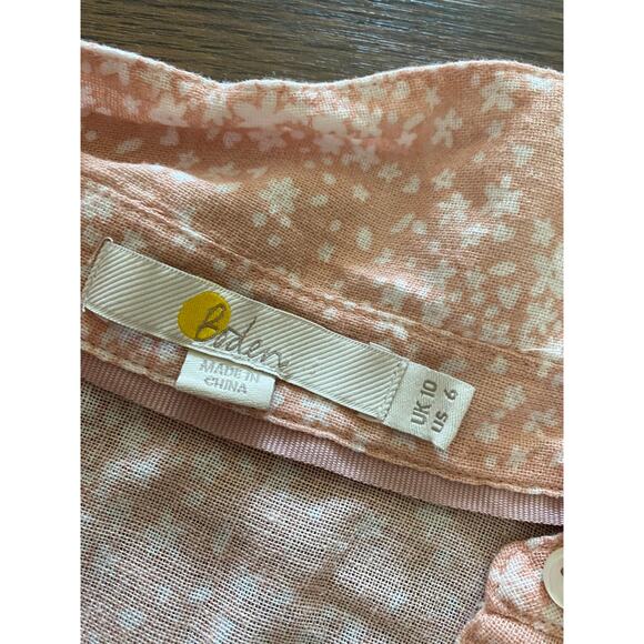 EUC Boden Easy Linen Pink Milkshake Shirt US 6 Long Sleeve Button-Up - Picture 7 of 9